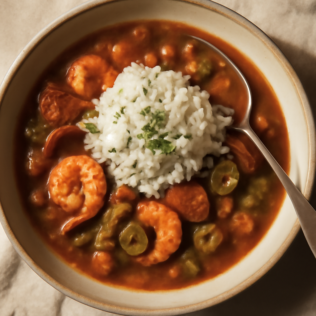 Gumbo Cup with Rice