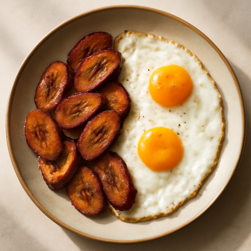 Caribbean Fried Plantain with Eggs