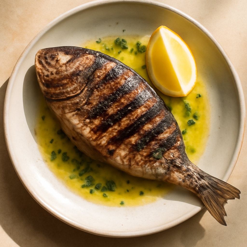 Grilled Sea Bream with Ladolemono