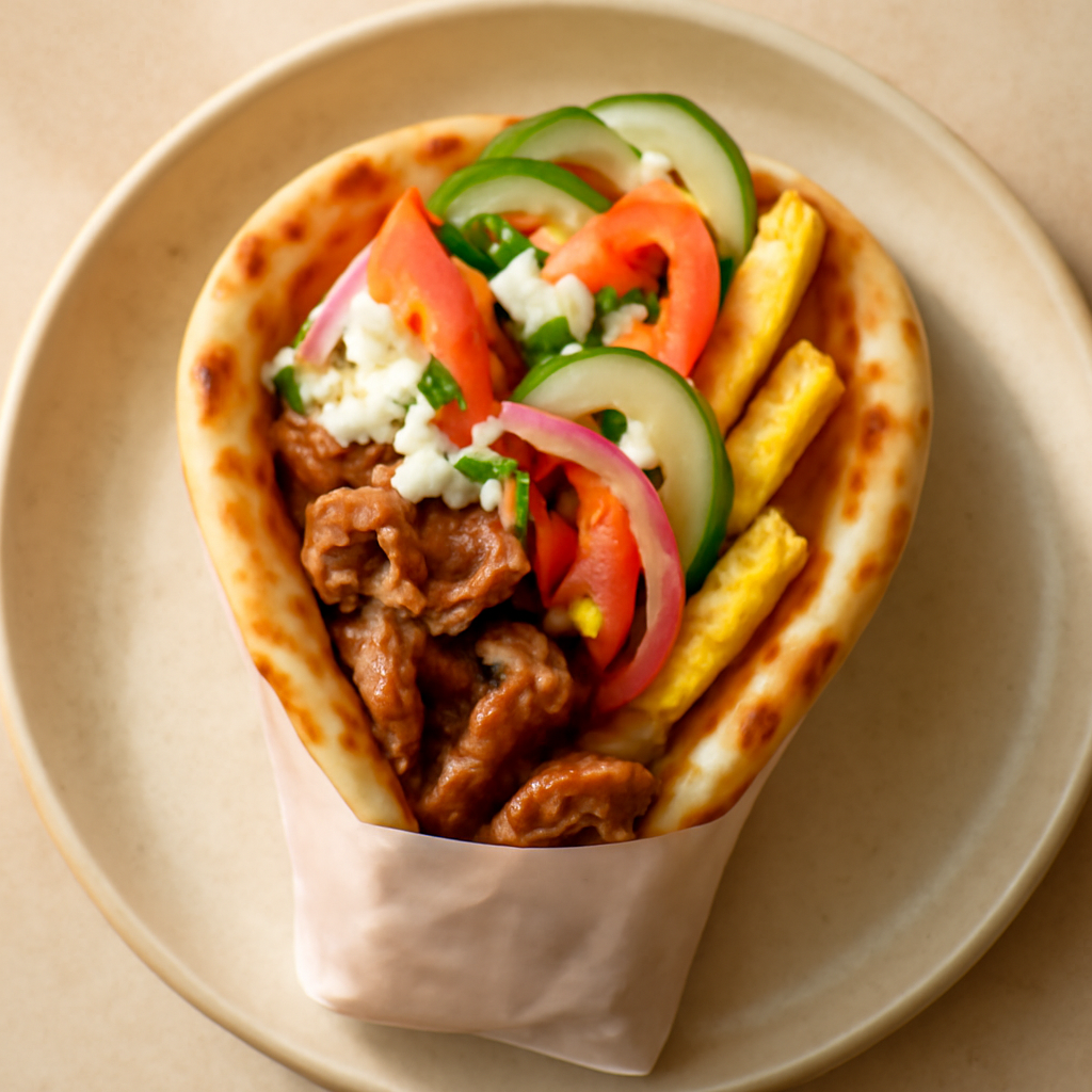 Pork Gyro Pita Wrap