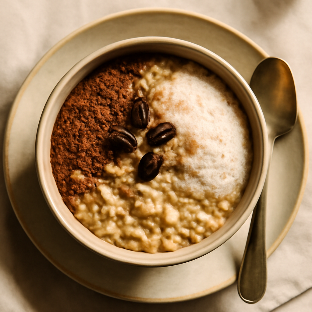 Cappuccino Overnight Oats with Cocoa