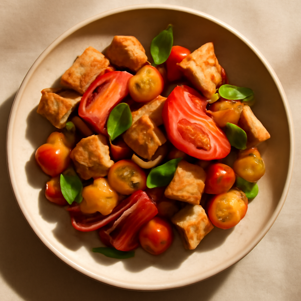 Panzanella Bread Salad with Tomatoes