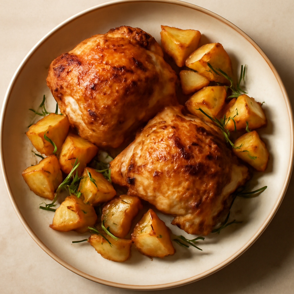 Roasted Chicken Thighs with Rosemary Potatoes