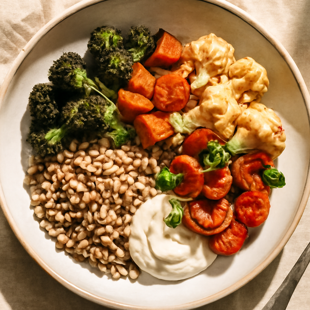 Roasted Vegetable Farro Bowls