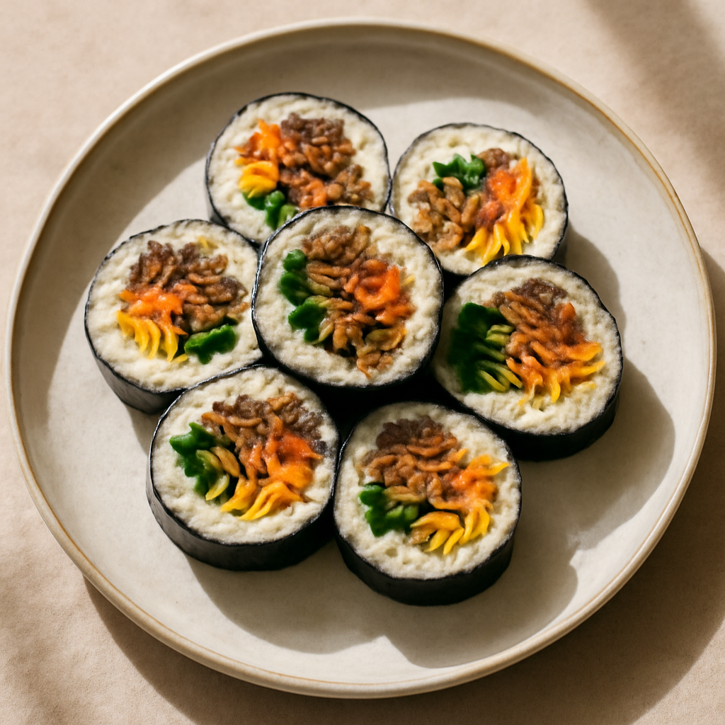 Beef and Vegetable Kimbap