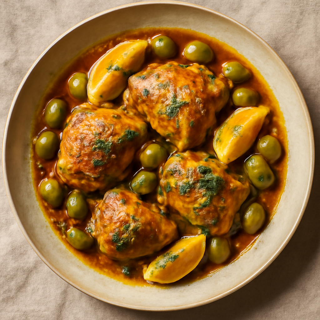 Chicken Tagine with Olives and Preserved Lemon