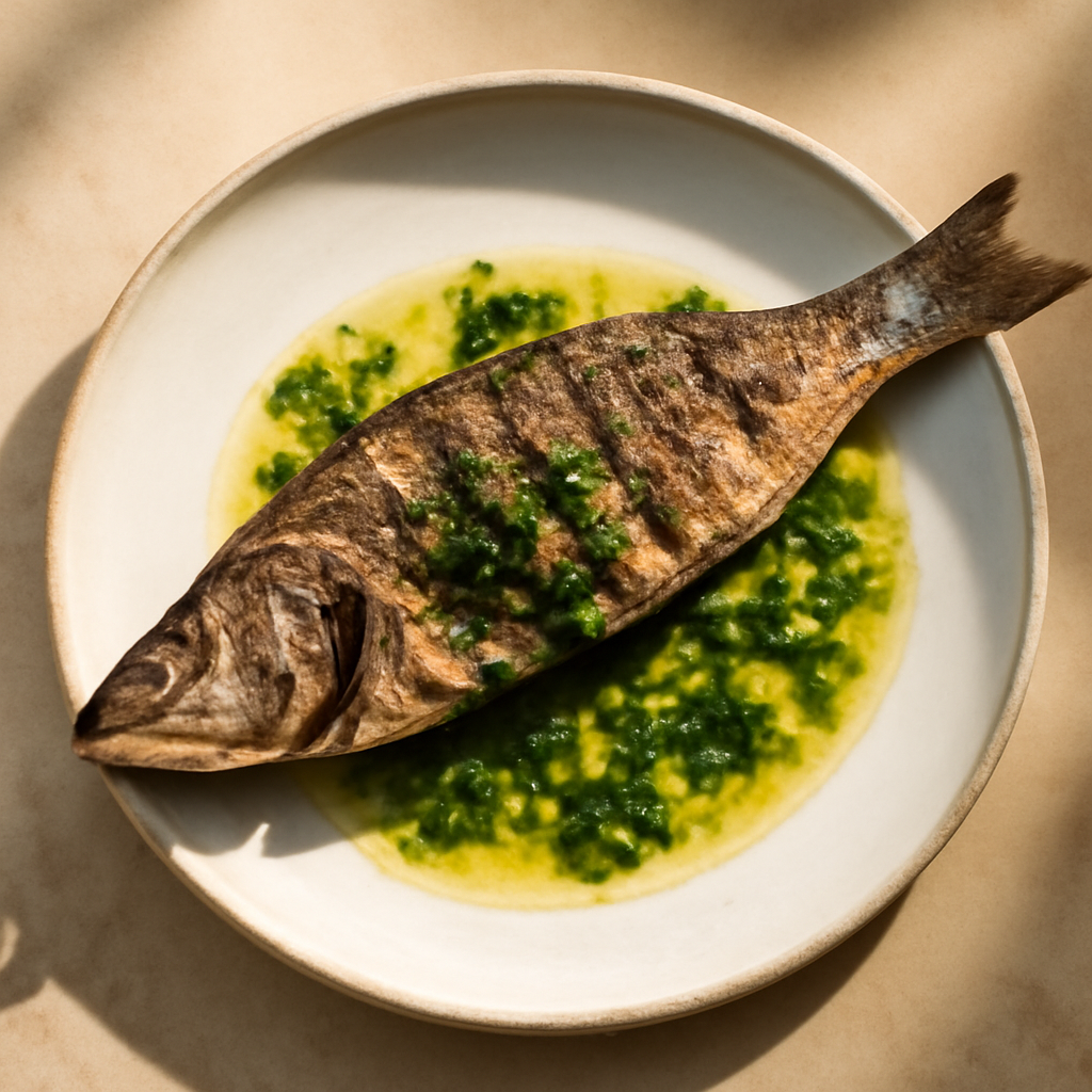 Grilled Branzino with Salmoriglio