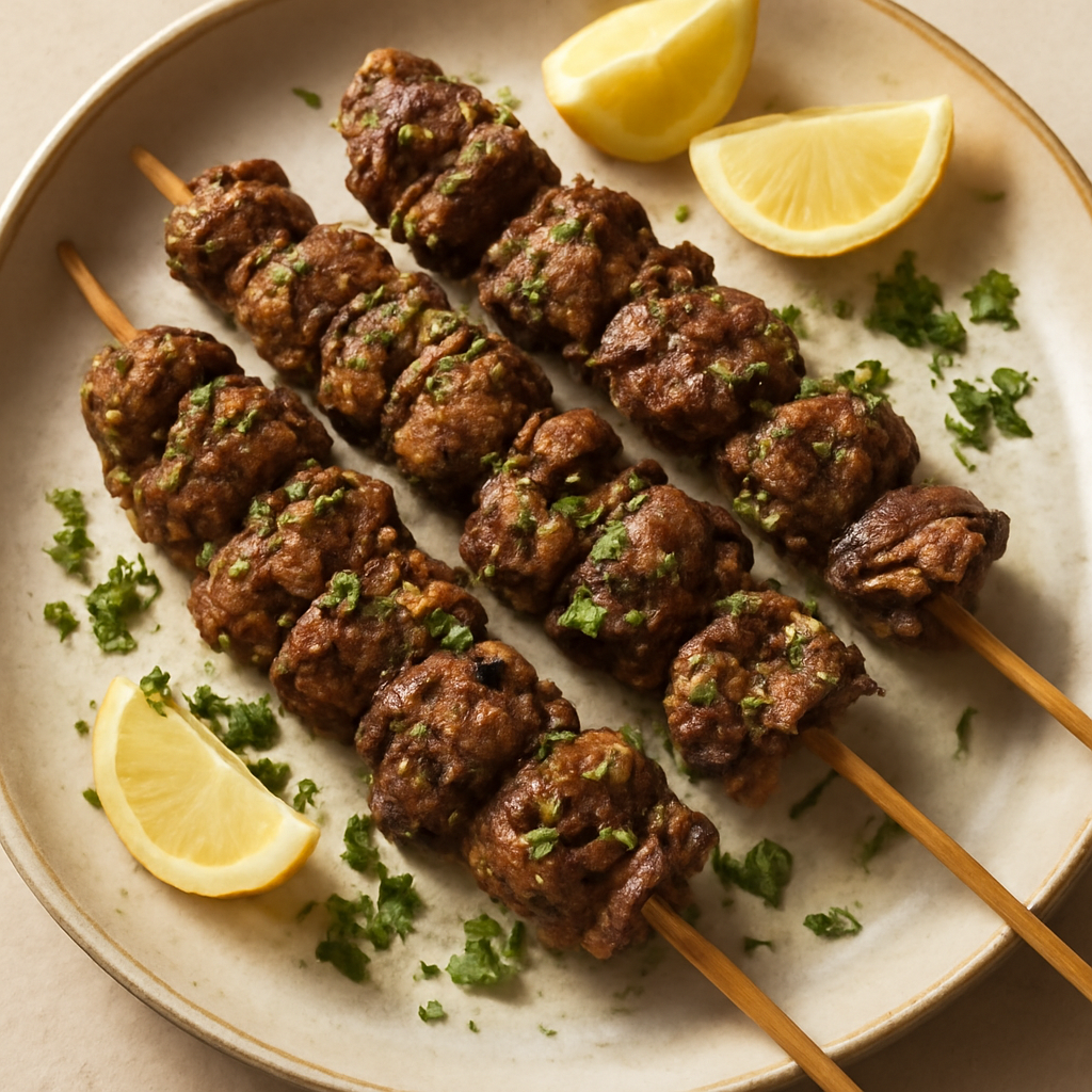 Marinated Lemon-Herb Lamb Skewers