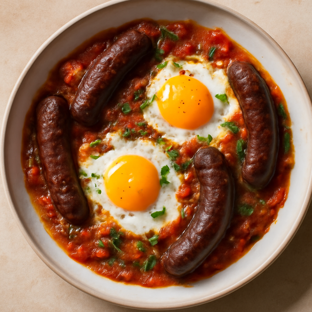 North African Merguez and Eggs Skillet