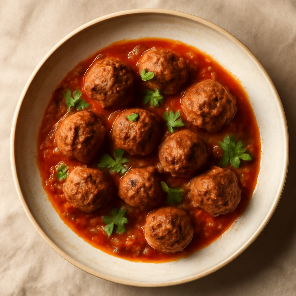 Spiced Lamb Meatballs in Tomato Sauce