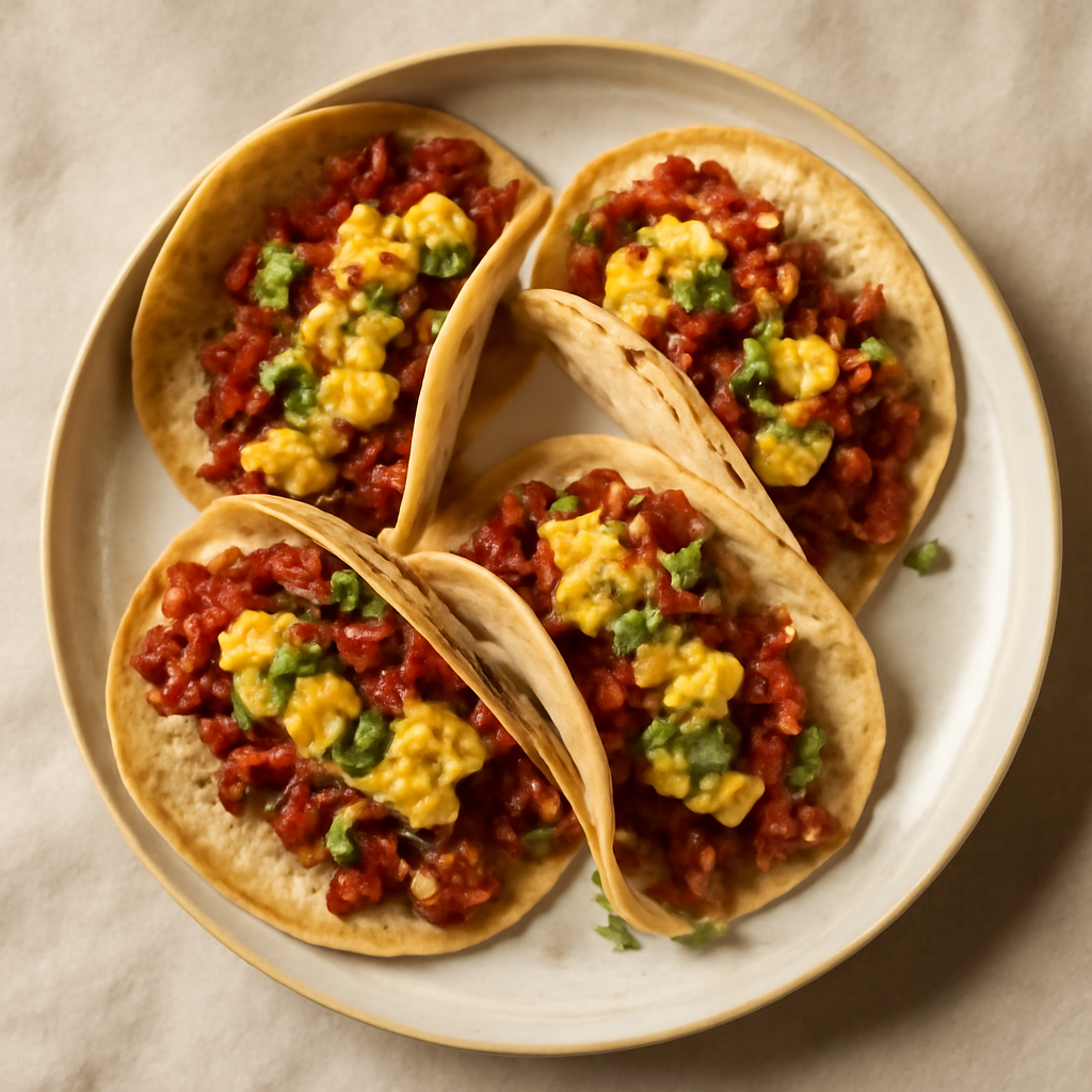 Chorizo and Egg Breakfast Tacos