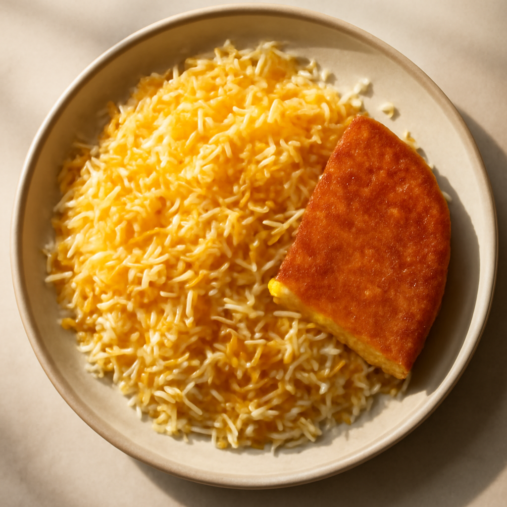Batch Saffron Basmati Rice with Tahdig