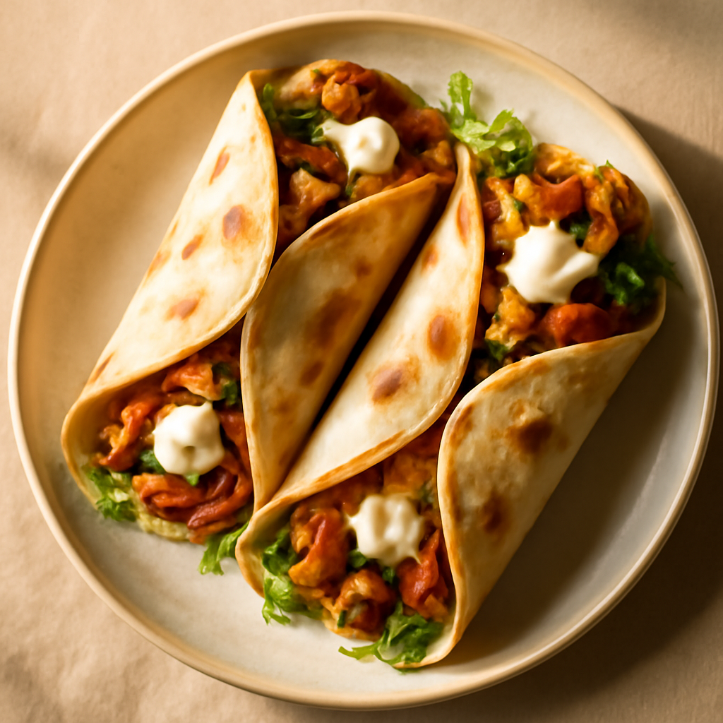 Chicken Shawarma Wraps with Garlic Toum