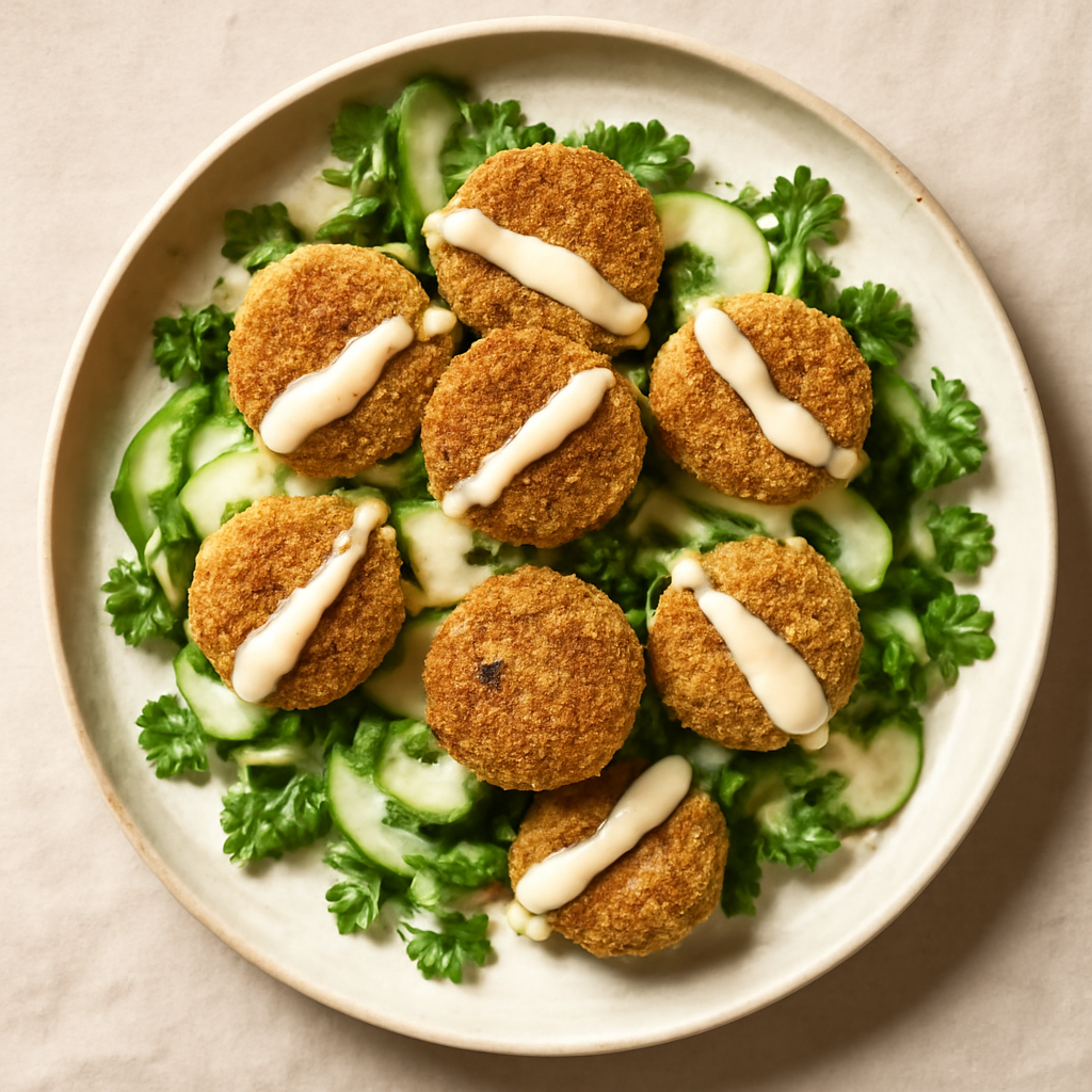Classic Chickpea Falafel with Tahini Sauce