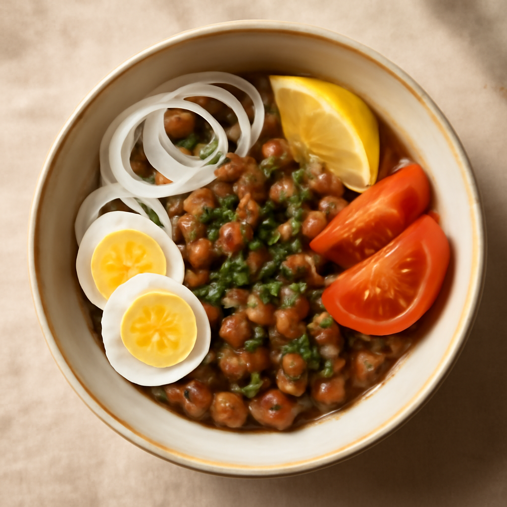 Egyptian Ful Medames Breakfast Bowl