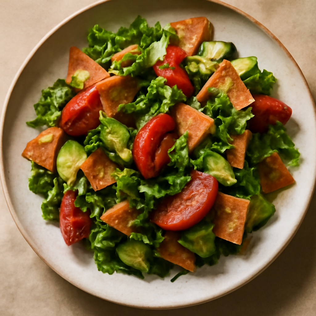 Fattoush Salad with Sumac and Pita Chips
