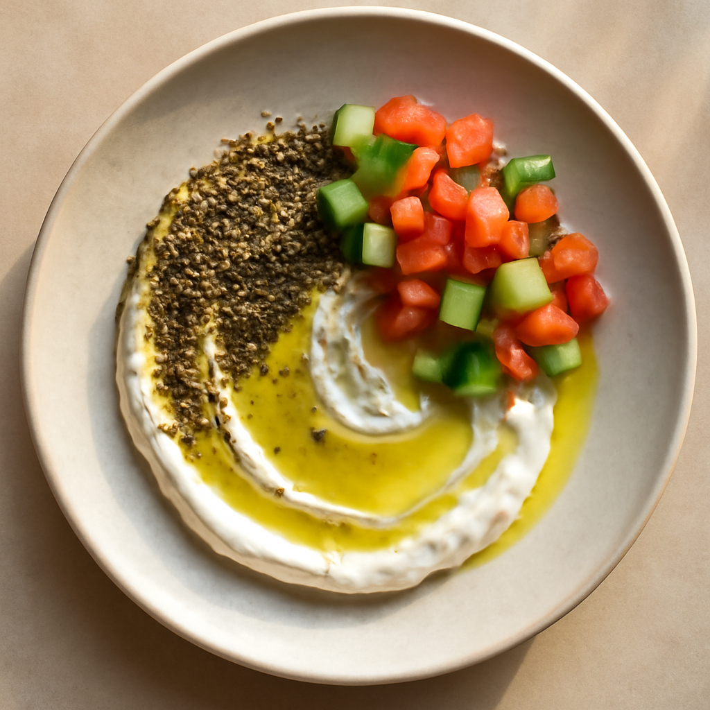 Labneh Breakfast Bowl with Za'atar and Olive Oil