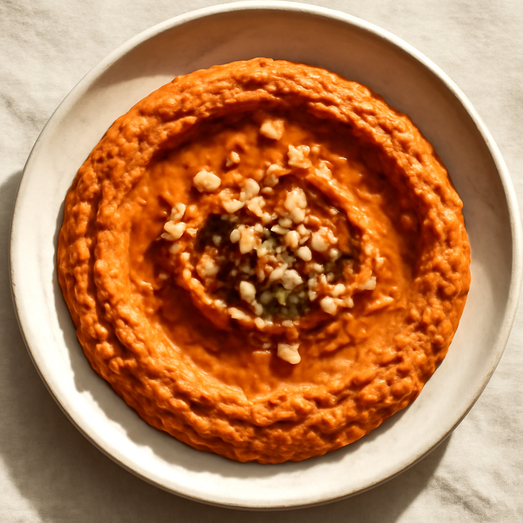 Muhammara Red Pepper Walnut Dip Plate