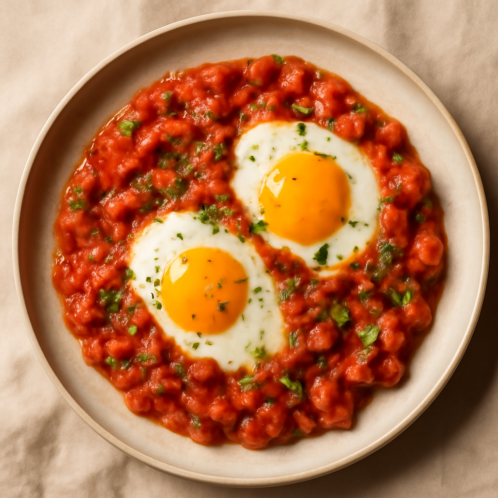 Turkish Menemen with Soft Eggs