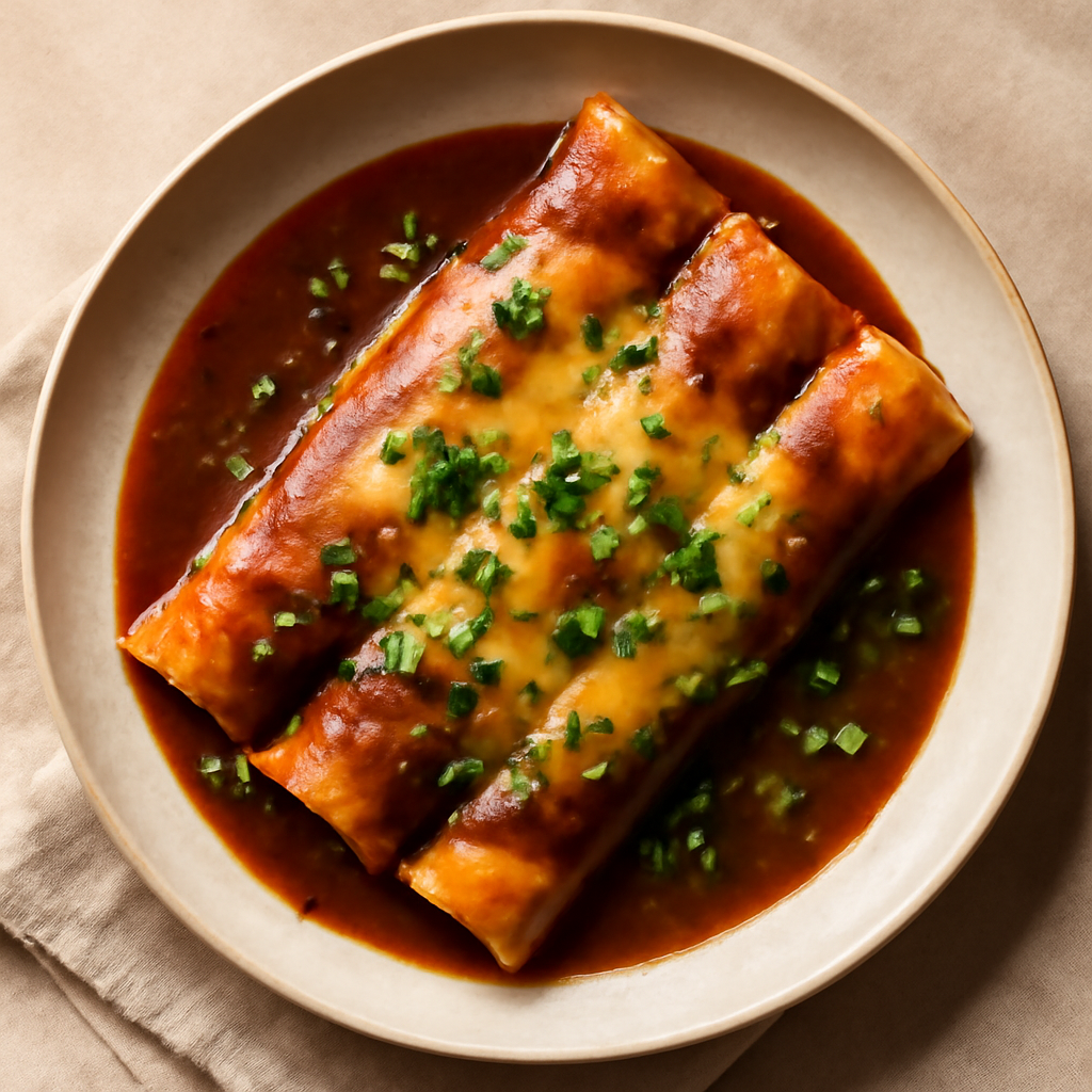 Cheese Enchiladas with Chili Gravy