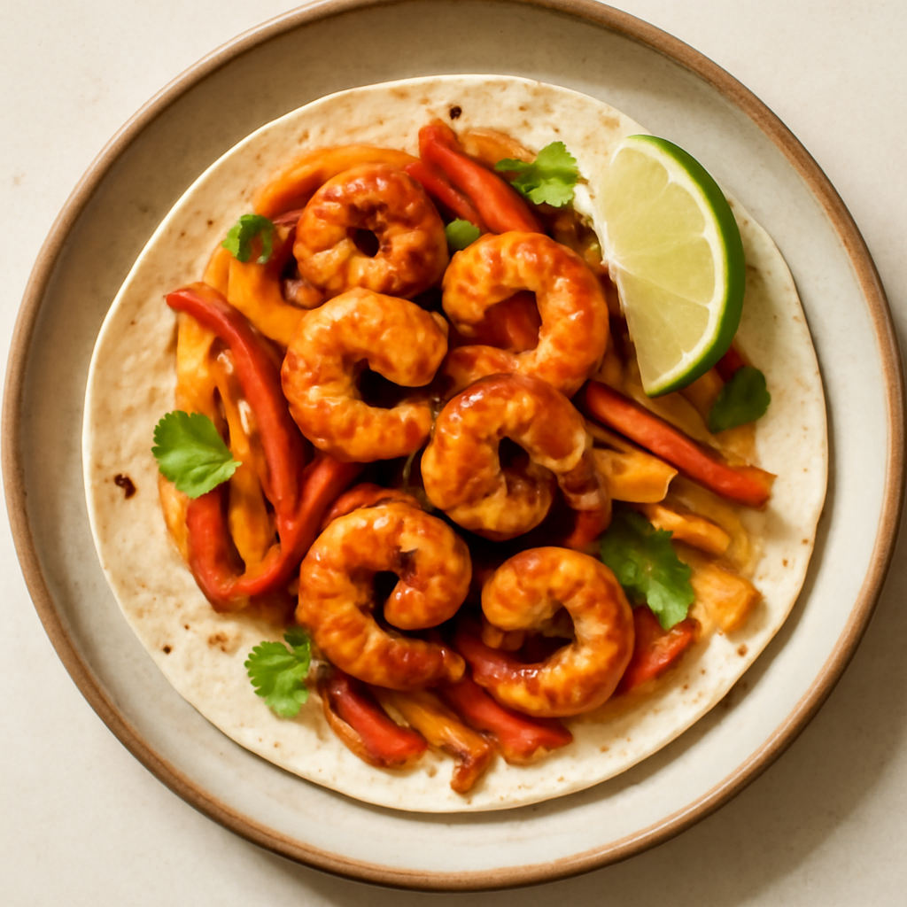 Garlic-Lime Shrimp Fajitas