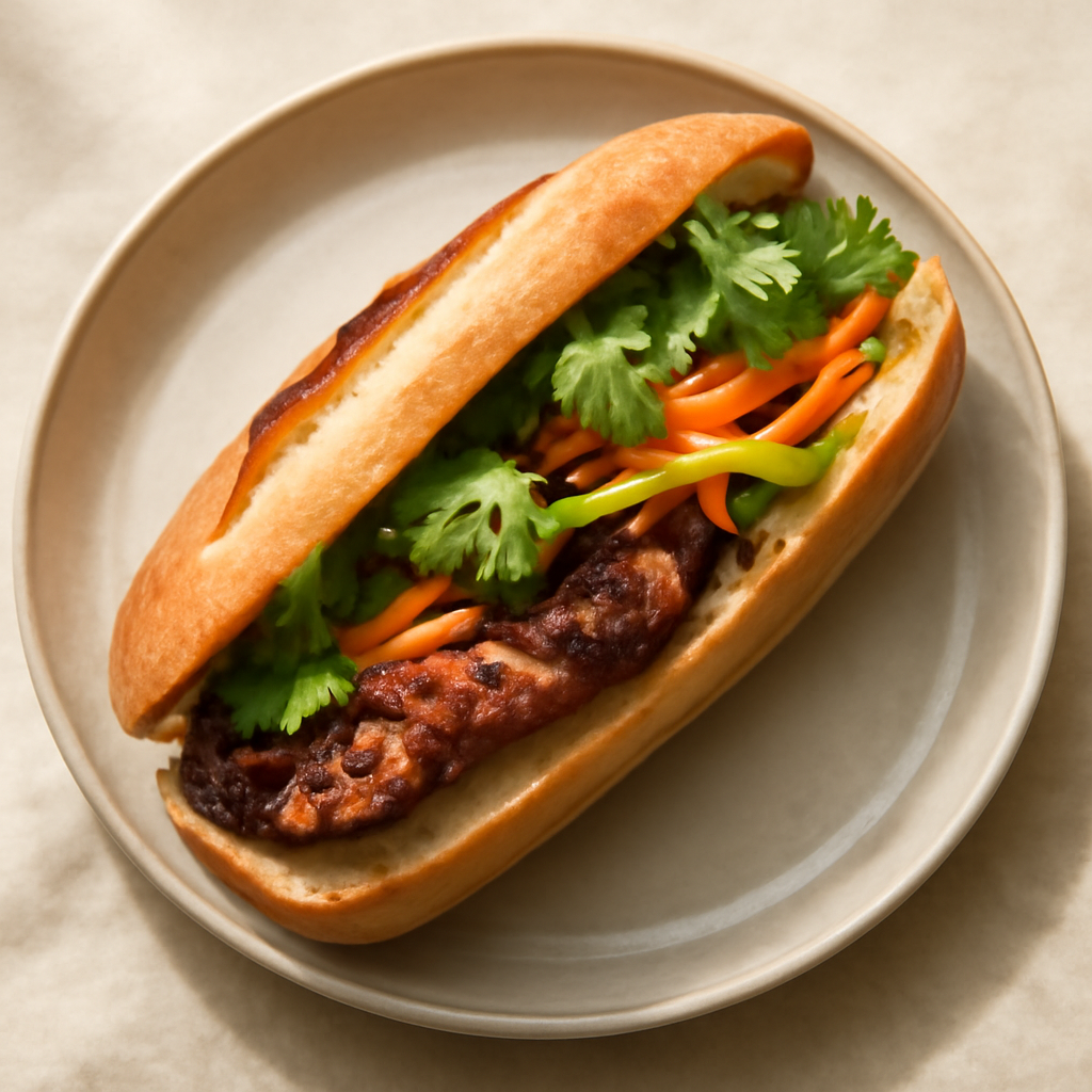 Banh Mi Ga Nuong (Lemongrass Chicken Baguette)