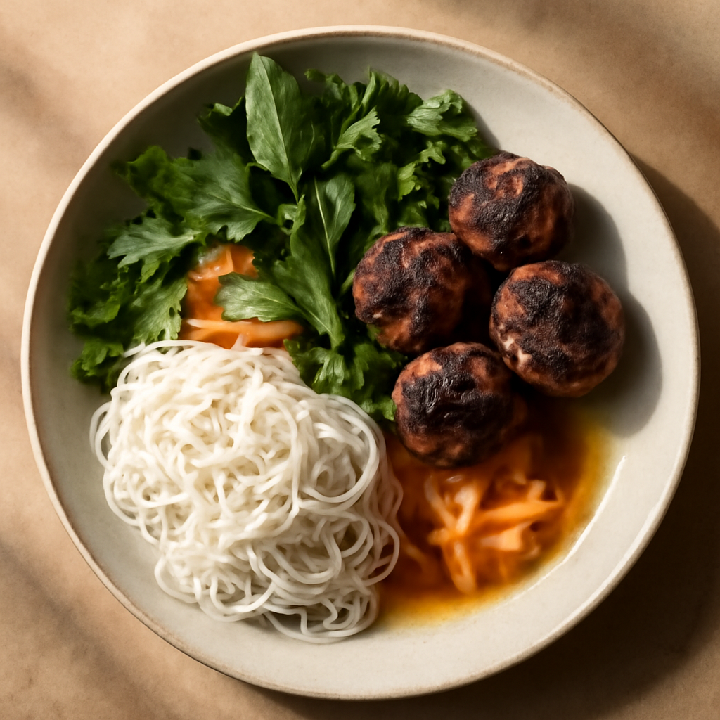 Bun Cha (Grilled Pork Meatball Vermicelli)