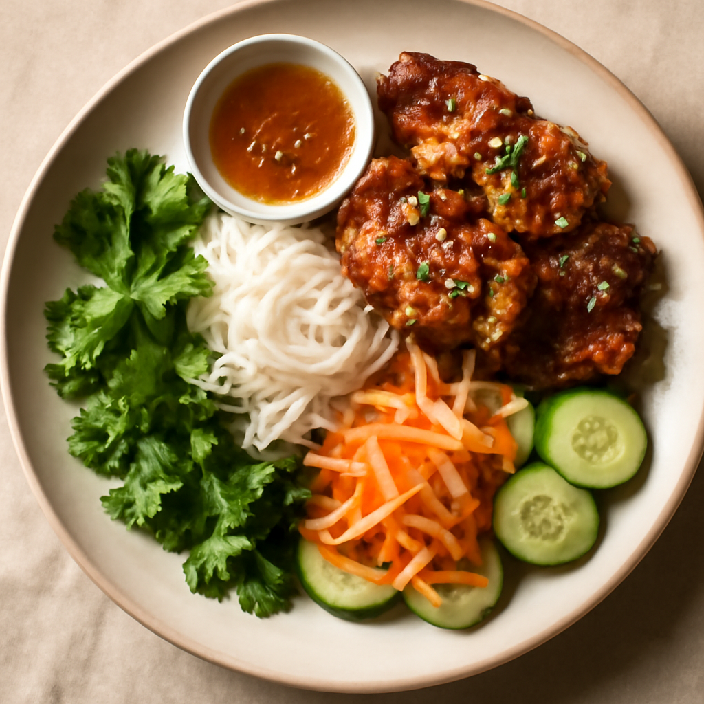 Bun Ga Nuong (Grilled Lemongrass Chicken Vermicelli Bowl)