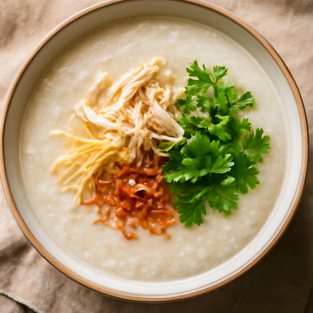 Chao Ga (Vietnamese Chicken Rice Congee)