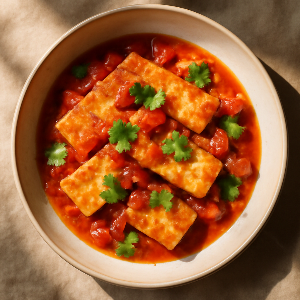 Dau Hu Sot Ca Chua (Tofu in Tomato Sauce)