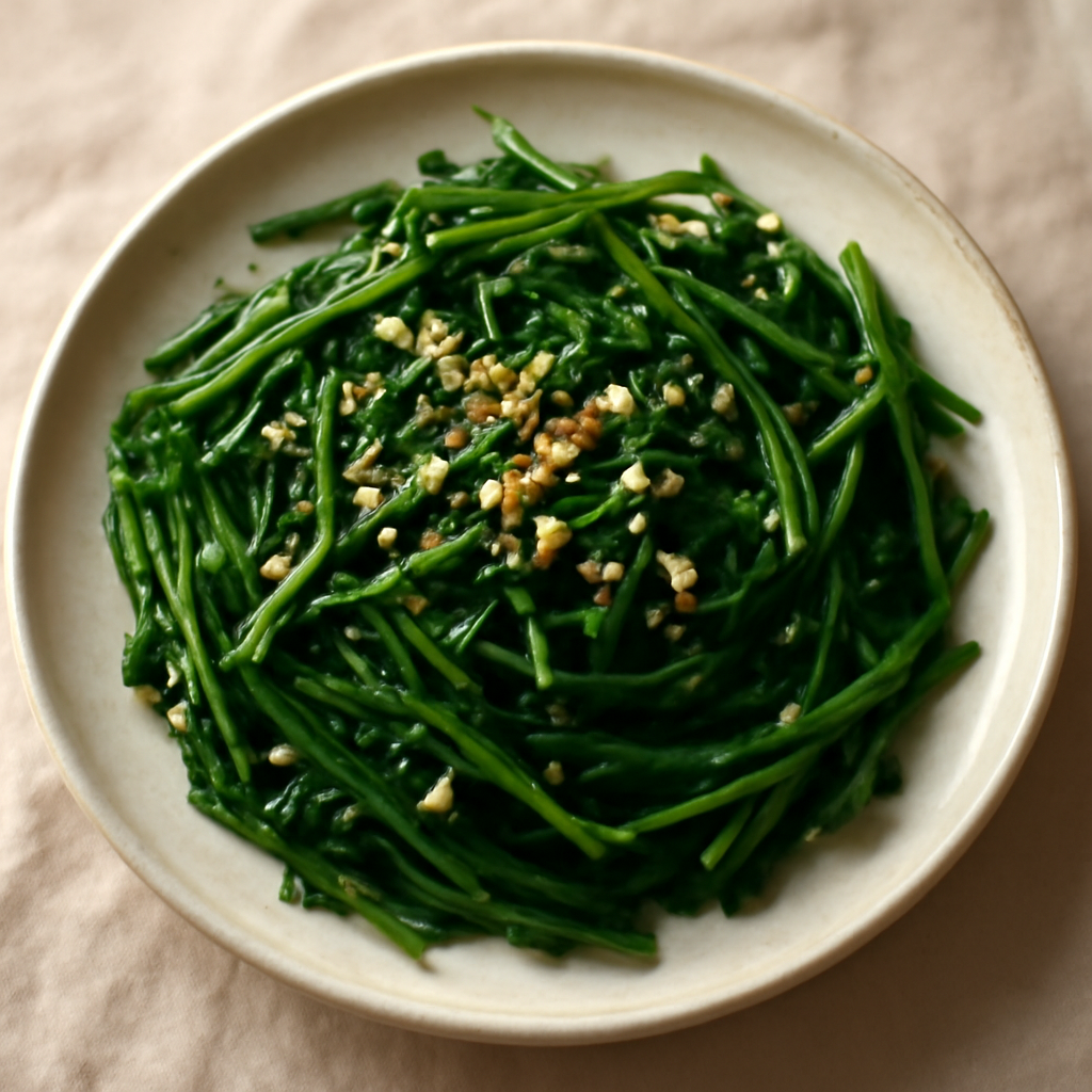 Rau Muong Xao Toi (Garlic Stir-Fried Water Spinach)