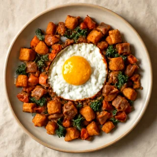 Sweet Potato and Egg Breakfast Hash