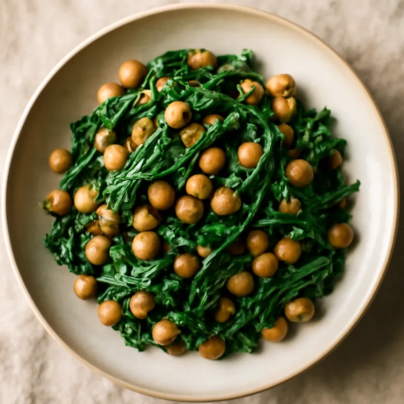 Vegan Chickpea and Spinach Stir-Fry