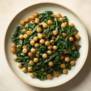Vegan Chickpea & Spinach Stir-Fry