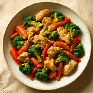 Garlic Ginger Chicken Stir-Fry with Vegetables