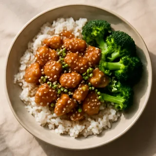Sesame Chicken Rice Bowl