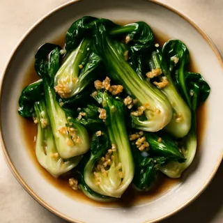 Stir-Fried Bok Choy with Garlic and Ginger