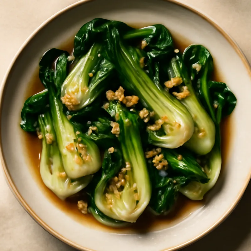 Stir-Fried Bok Choy with Garlic and Ginger