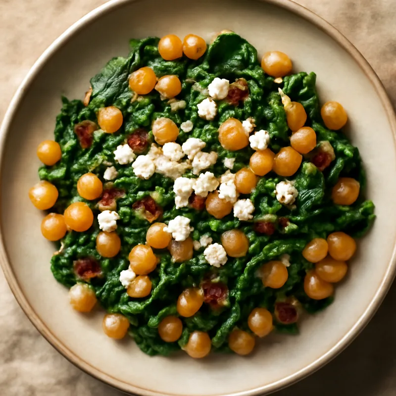 Greek Chickpea and Spinach Sauté