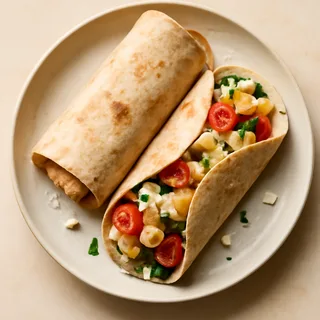 Greek Feta and Tomato Breakfast Wraps
