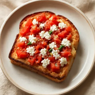Greek Tomato and Feta Breakfast Bruschetta
