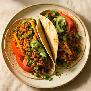 Indian Lentil & Veggie Wraps