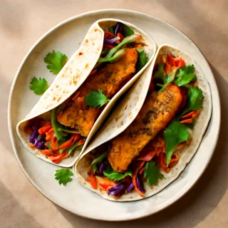 Spicy Indian Fish & Vegetable Wraps