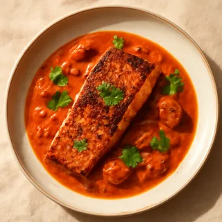 Spicy Indian Salmon with Tomato-Coconut Curry