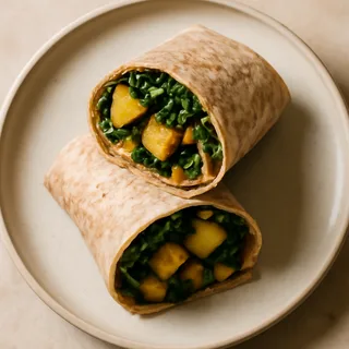Vegetarian Spinach & Potato Wraps