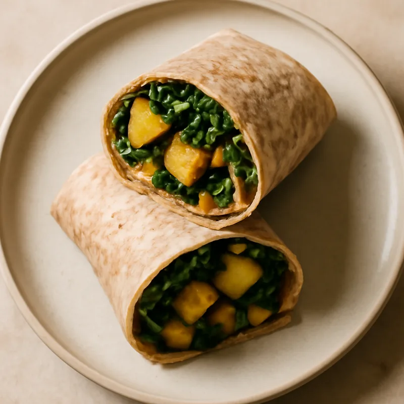 Vegetarian Spinach & Potato Wraps