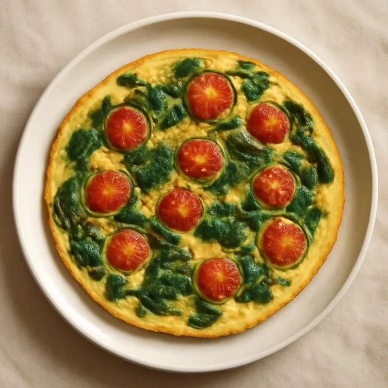 Italian Breakfast Frittata with Spinach and Cherry Tomatoes