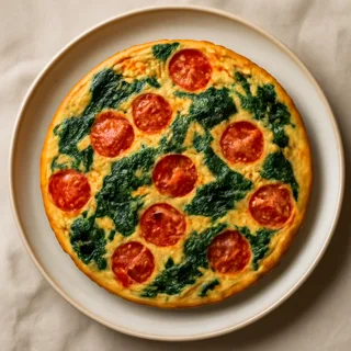 Italian Breakfast Frittata with Spinach and Tomatoes