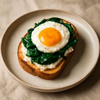 Italian Spinach and Ricotta Breakfast Crostini