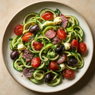 Keto Italian Zucchini Noodle Salad